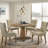 Farren Beige Fabric & Weathered Oak Finish Side Chair (Set Of 2)-443570506-443570509
