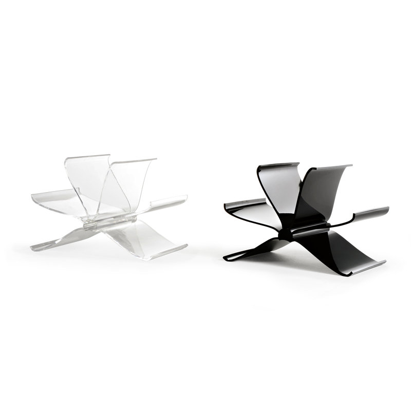 Front Page Magazine Rack, Transparent Crystal