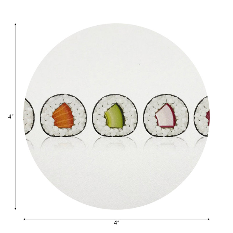 Sous-verres à roulettes en cuir végétalien