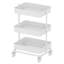 Petit chariot utilitaire roulant en métal à 3 niveaux avec roues silencieuses, organisateur de rangement réglable, blanc-1305850916-1305850939