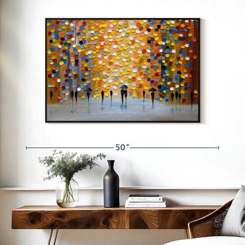Lovely Rain, Floating Frame Black, 40" X 27"