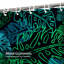 Rideau de douche imperméable à motif palmier néon avec 12 crochets-2105426352