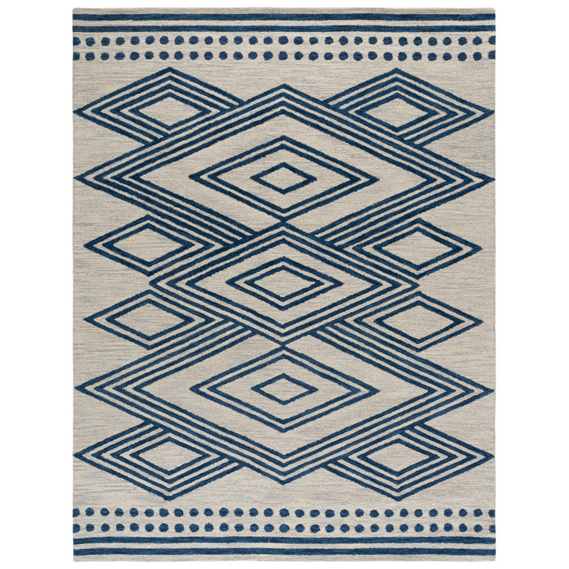 Vedika Hand Tufted Wool Southwestern Rug, Rectangle 8' x 10'