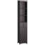 Unité de rangement pour salle de bain - 3 tablettes et tiroir brun pour organiser les tablettes de l'armoire