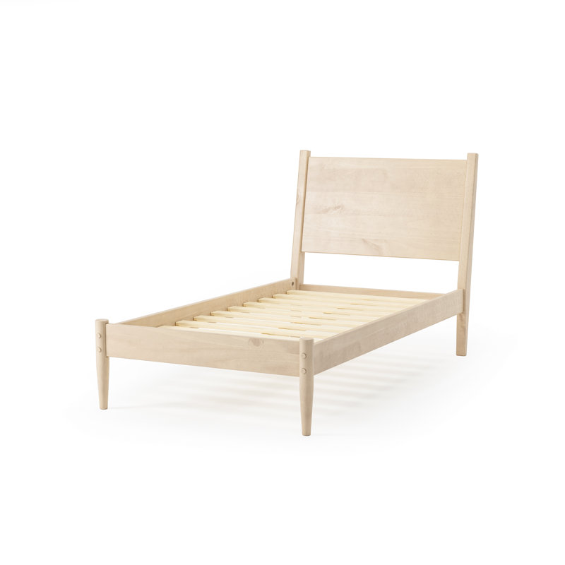 Ashlie Solid Wood Platform Bed, Queen, Castanho