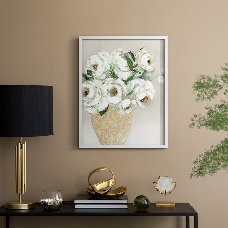 First Blush, reproduction encadrée - bois massif, H 21 po x l 17 po, Blanc