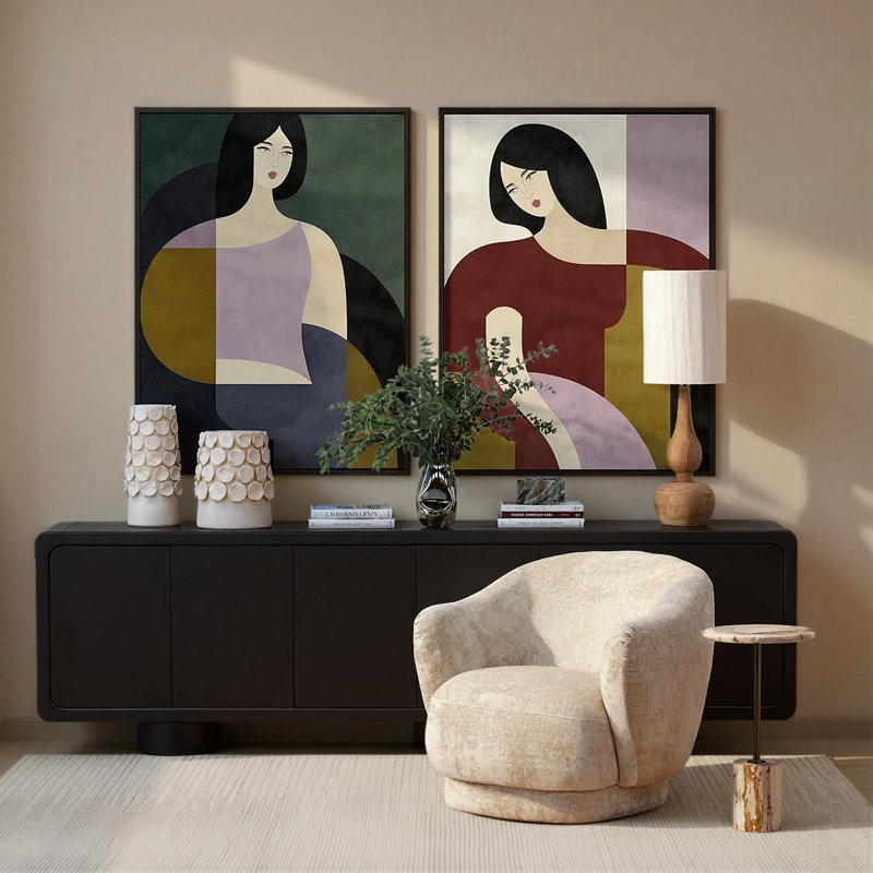Capella Sideboard Black, Light Warm Wash
