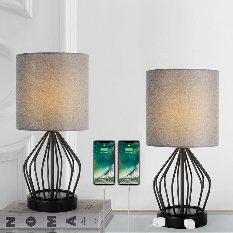 Lampe de table USB en métal Ellecourt