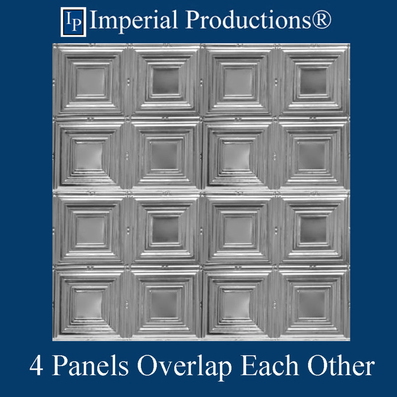 24'' L x 24'' W Smooth Tin Nail Up Ceiling Tile