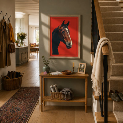 Noble Steed Portrait Modern - Framed Print