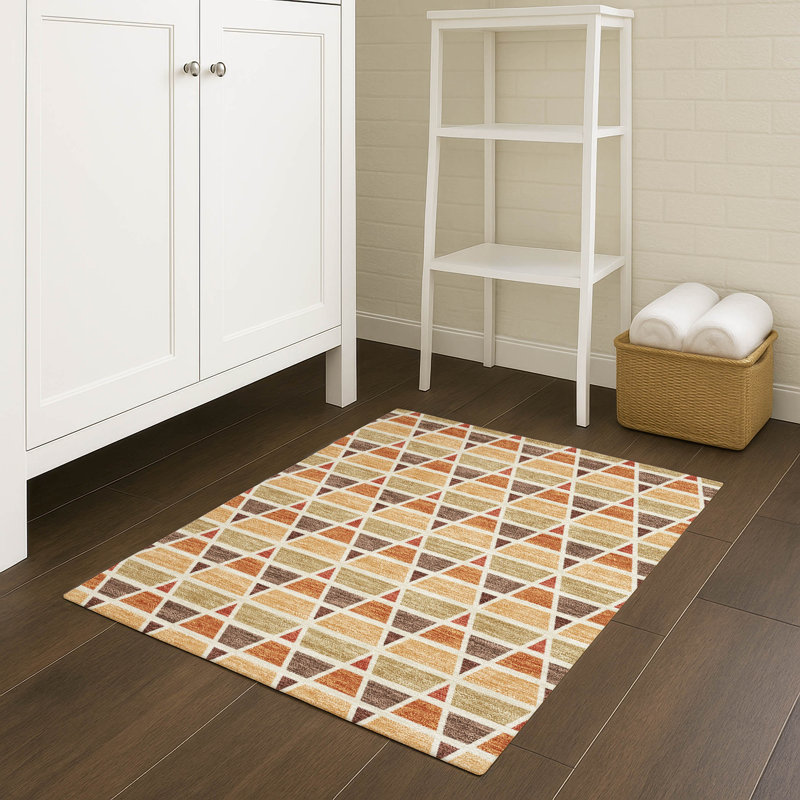 Machine Washable Indoor/Outdoor Chantille ACN2733 Geometric Rug, Paprika, 2'6" x 3'10"