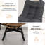 Chaise pivotante d'extérieur en osier avec coussins-117531513-117531512