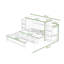 Lit escamotable en bois avec tiroir de rangement et tablettes-1186274499-1186274503