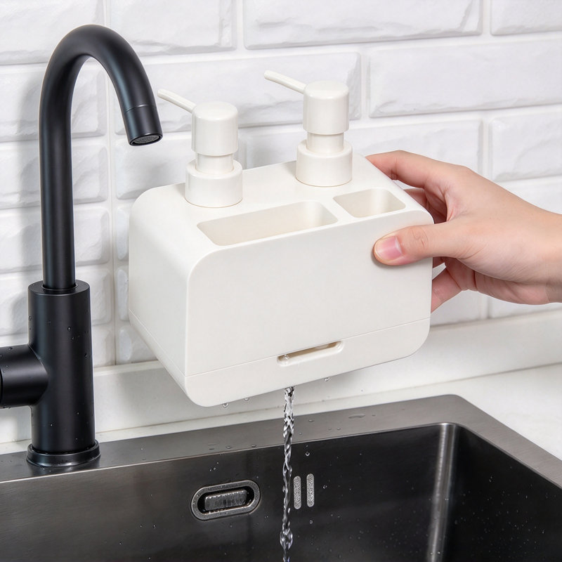 Distributeur de savon à double compartiment