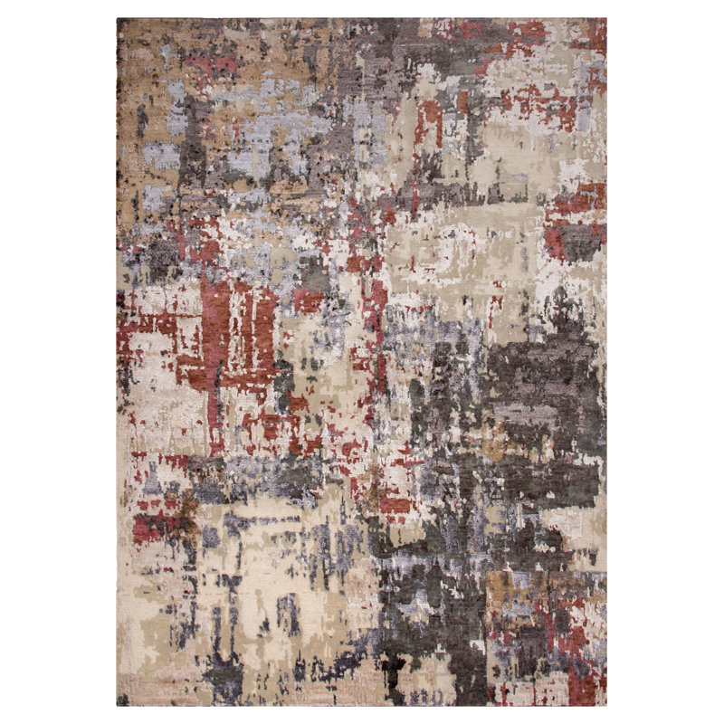 Tapis en laine noué à la main, Rectangulaire 8 pi x 10 pi