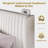 Velvet Bed Frame/Vertical Channel Tufted Wingback Headboard/Upholstered Platform Bed/No Box Spring Needed/Strong Wooden Slats/Easy Assembly/White-199102083