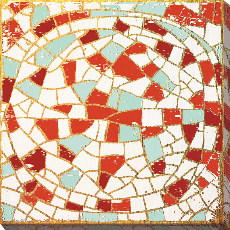 « marocain mosaïque », reproduction de peinture à l’acrylique sur toile, H 18" x l 18" x P 1"