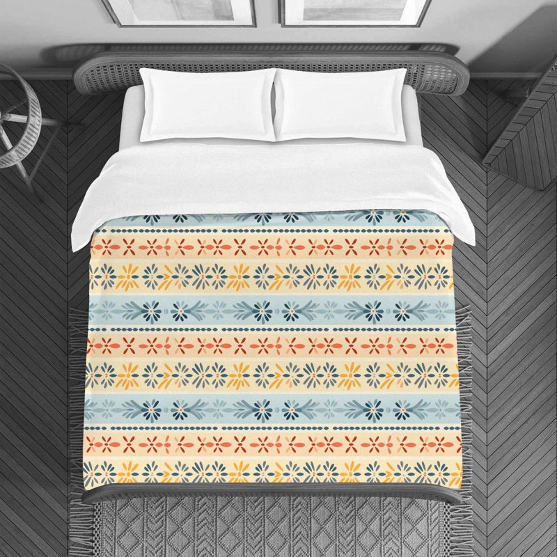Literie brésilienne à motif floral, Housse de couette grand