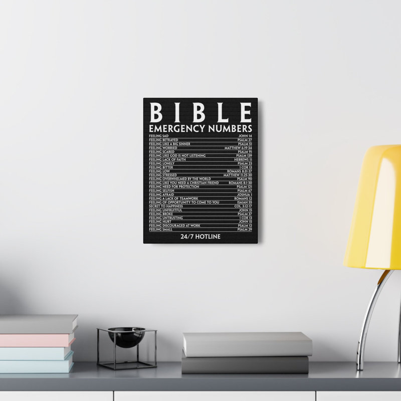 Écriture sur les murs de la Bible, H 12 po x l 16 po
