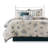 7 Piece Cotton Sateen Comforter Set Blue