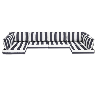 14-piece Outdoor Sectional Cushions Replacement Set, Deep Seat Patio Furniture Cushions, Waterproof & Fade Resistant Couch Cushions For 6-seat Wicker Conversation Sets
