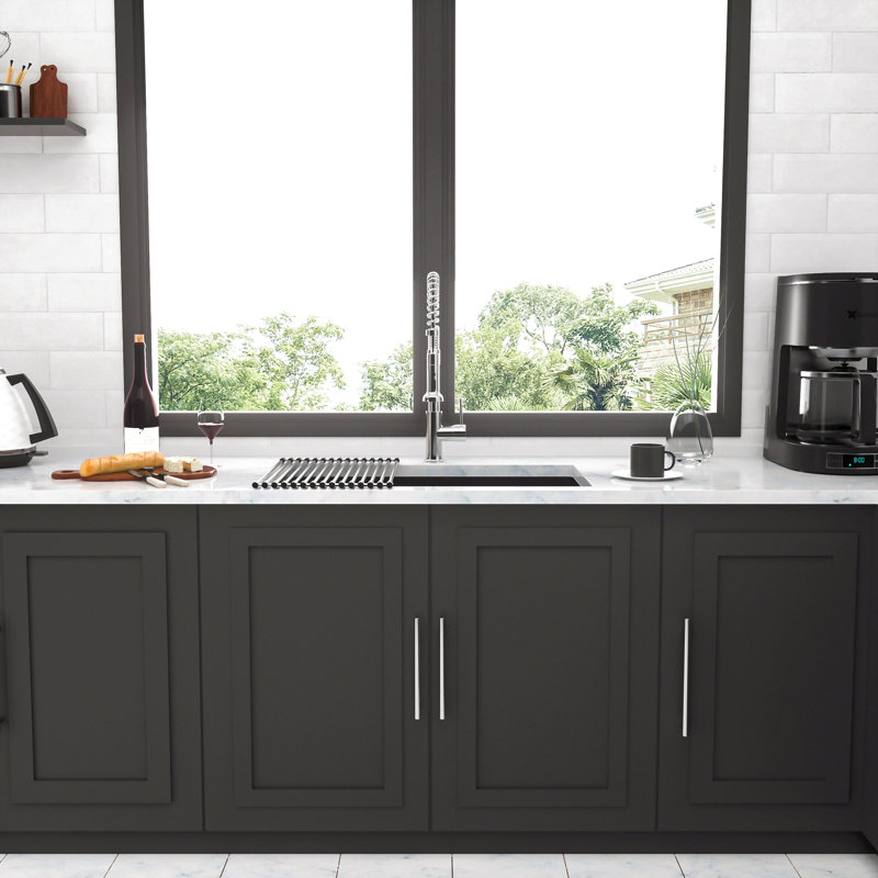 Évier de cuisine encastrable 32 po - 32 po x 19 po x 10 po - Évier de cuisine noir encastrable noir de calibre 16 - Évier de cuisine à cuve simple de profondeur 10 pouces