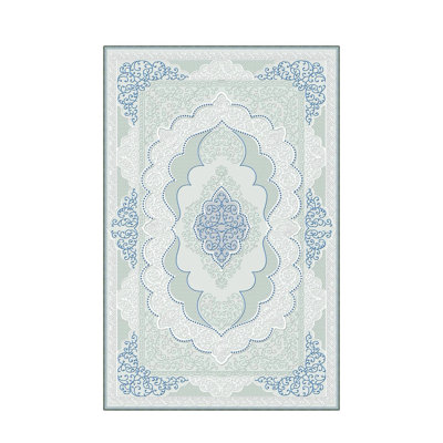 Stylish Woven Carpet, 4 x 6 Feet, 100% Polyester | Antibacterial, 3D Digital Printing, Non-Slip PVC Felt Dot Underside | Machine Washable, 0.4 in Pile Height, Perfect for Living Room & Bedroom Decor