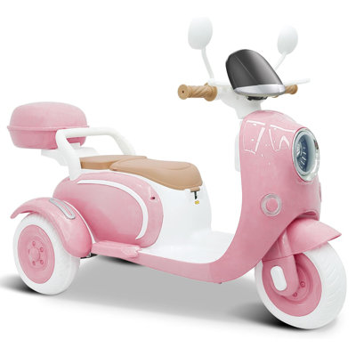 2 Seater Kids Electric Motorcycle, 12V Electric Ride On Toy With Storage Compartments