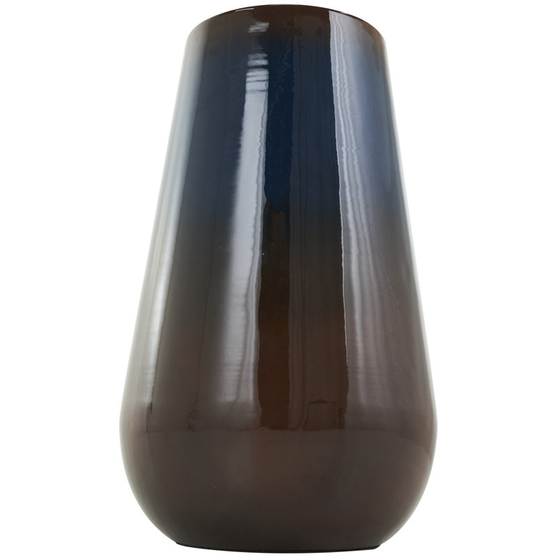 Metal Table Vase, 11.8" H x 7.15" W x 7.15" D