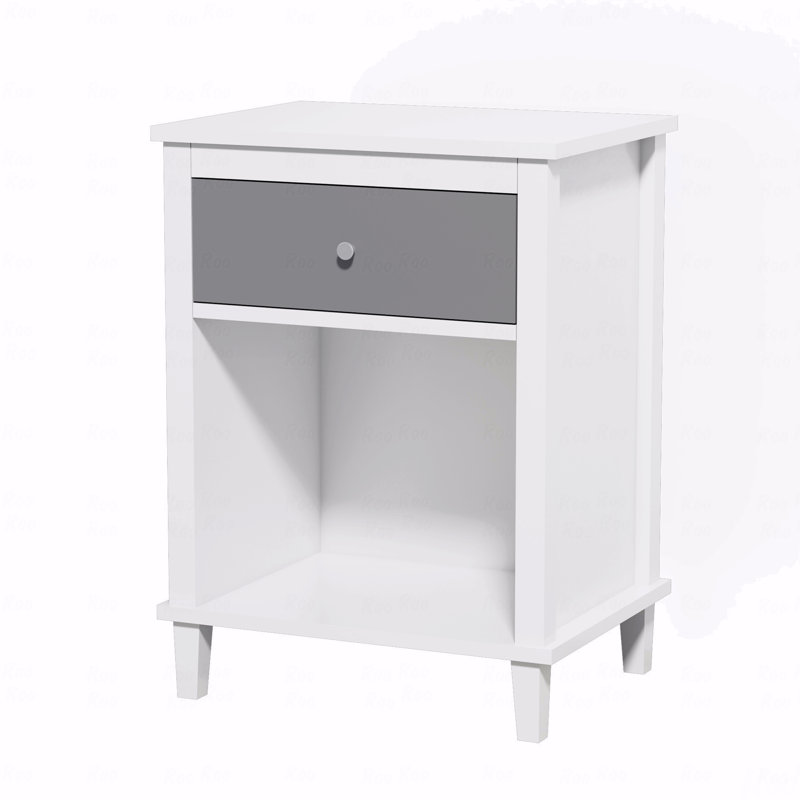 Aldreth 1 - Drawer Nightstand,Side Table With Shelf, Gray