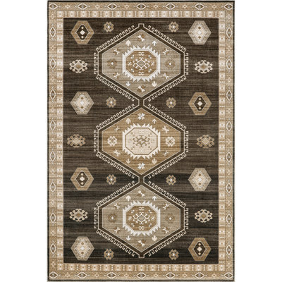 Tapis oriental en polyester tissé à la machine Taro