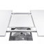 Table de salle à manger moderne et rectangulaire avec plateau blanc et pieds en MDF durables, parfaits pour une utilisation polyvalente à la maison.