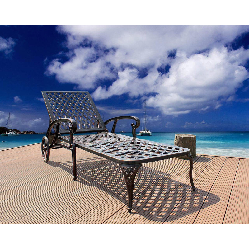 Aluminium Cast lounge chair, Brown