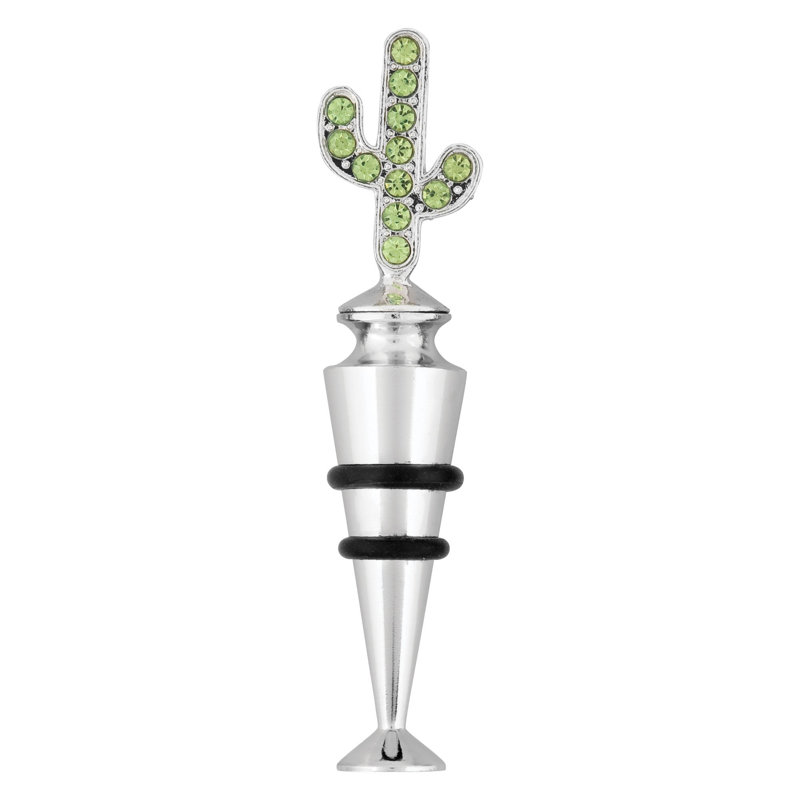 Bouchon de bouteille de vin, cristal, cactus