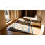 Tapis ivoire antique en laine Kansu