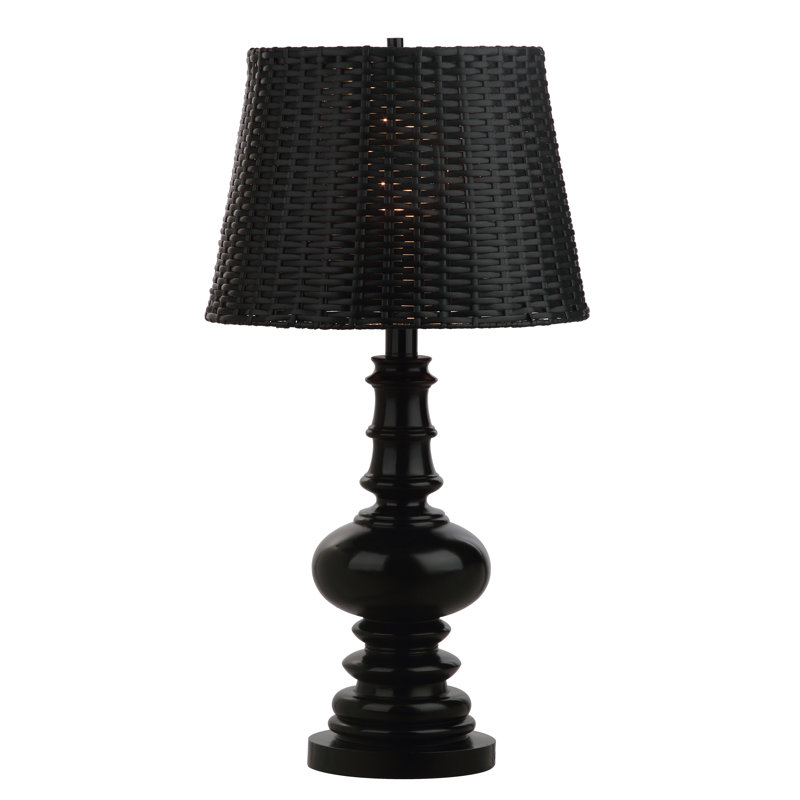 Kishor Resin Table Lamp, Black
