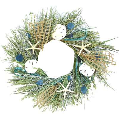 Seaglass Dried Grasses Wreath