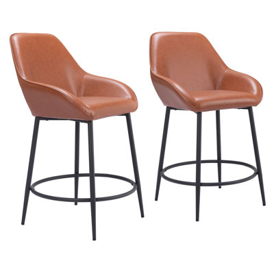 Ensemble de 2 tabourets de comptoir Rosabel