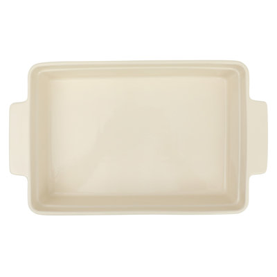 Martha Stewart Broadbrook Ceramic Bakeware, 13x9 Inch Rectangular Baking Dish with Handles, Cream Glazed Stoneware for Casseroles, Lasagna, Roasts & Desserts, Oven & Dishwasher Safe