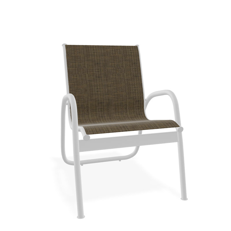 Fauteuil de patio Gardenella, Beacon taupe Sunbrella®, Blanc texturé