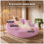 Chaise longue en velours côtelé sans assemblage-993124534