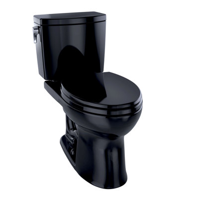 TOTO® Drake® II 1G® Two-Piece Elongated 1.0 GPF Universal Height Toilet, Ebony