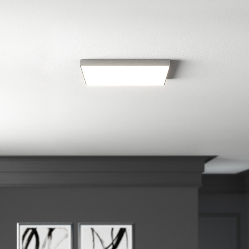 Orduna LED Flush Mount, Satin Nickel