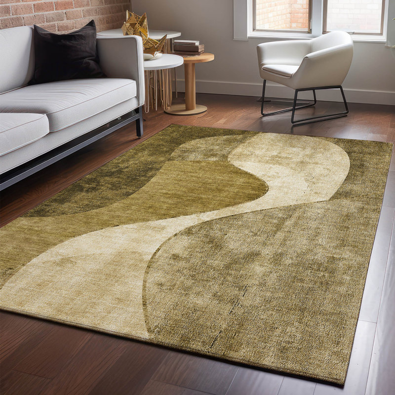 Premium Machine Washable Cerrito Brown Rug, Rectangle 8' x 10'