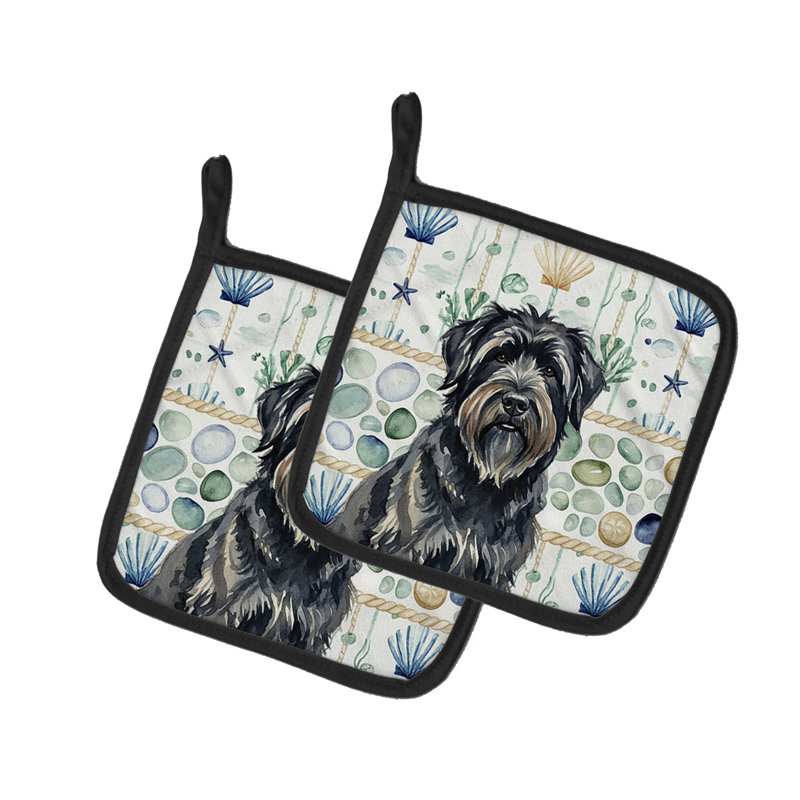 Paire de poignées en verre Bouvier des Flandres