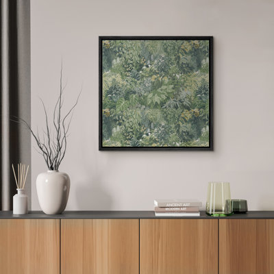 Framed Canvas Wall Art Print - Vintage Floral Botanical Artwork for Living Room Decor