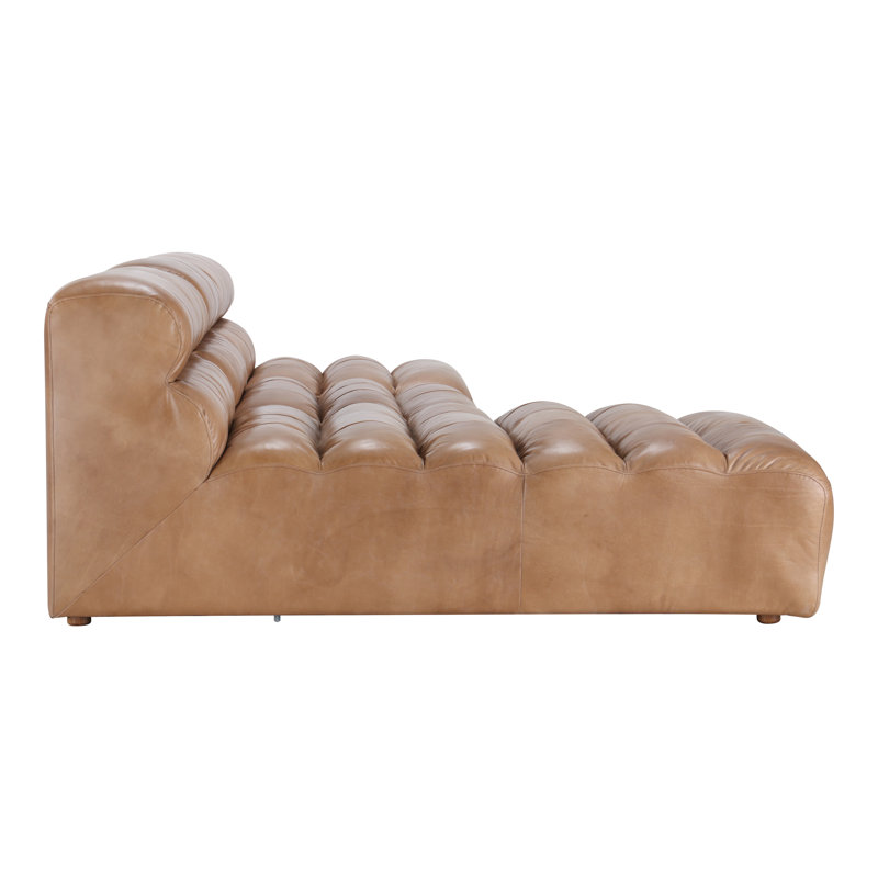 Ramsay Modular Chaise Sectional, Brown Top Grain Leather