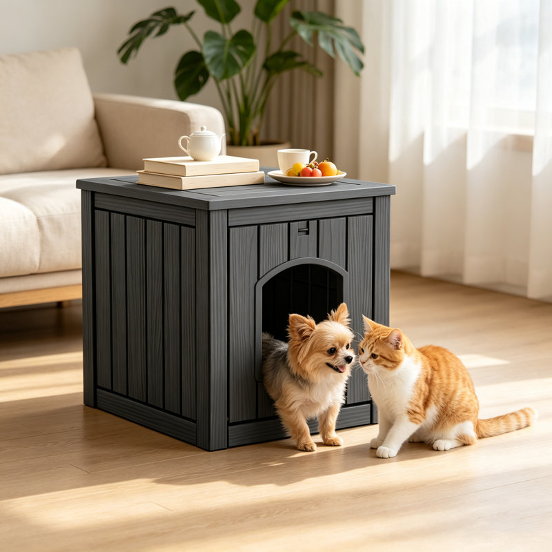 Maison de chat d'extérieur résistante aux intempéries, abri de chat isolé imperméable pour chats d'extérieur et d'intérieur, maison de chat toutes saisons durable, assemblage facile