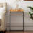Framhosue Metal Frame End Table With Burl Finish Wood Top