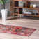 Tapis floral terre cuite
